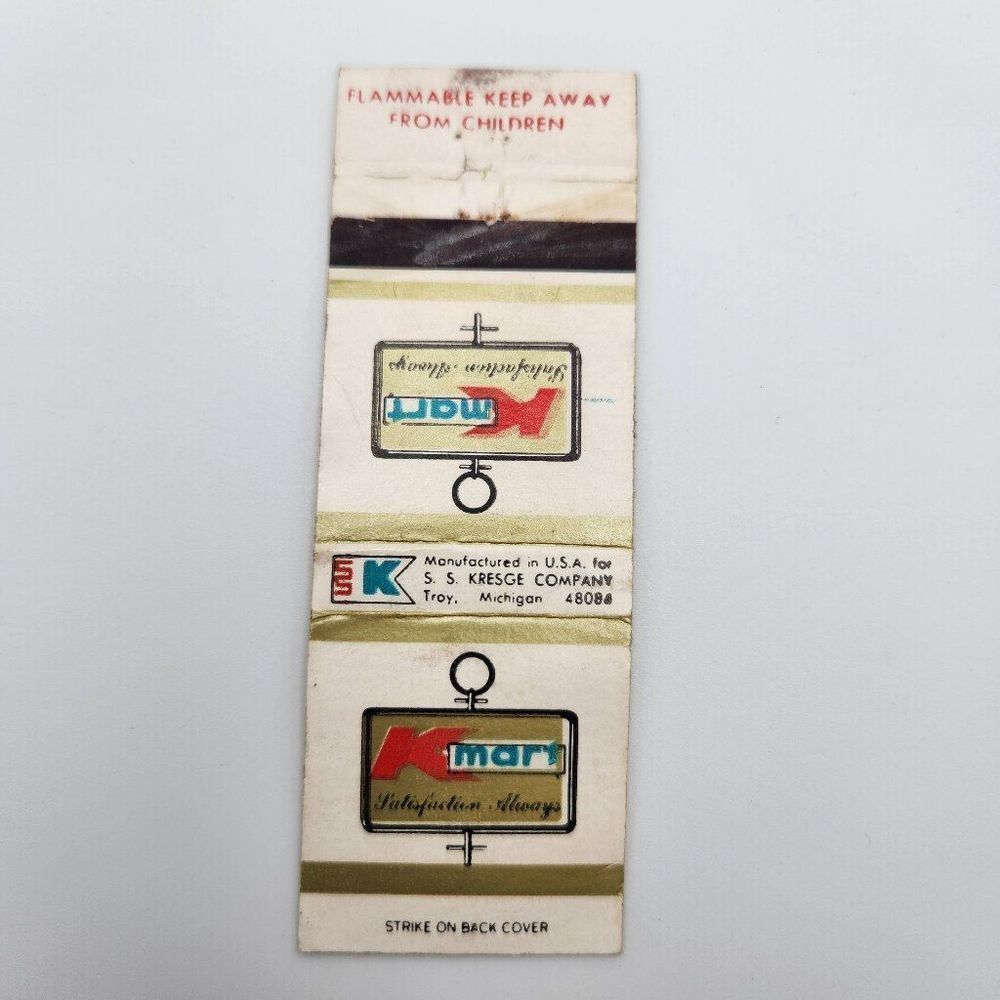 Vintage Matchbook K-Mart Troy Michigan 1950s 60s Collectible Ephemera